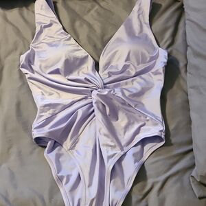 Victoria's Secret Purple One Piece Swimsuit with Plunging V-Neck